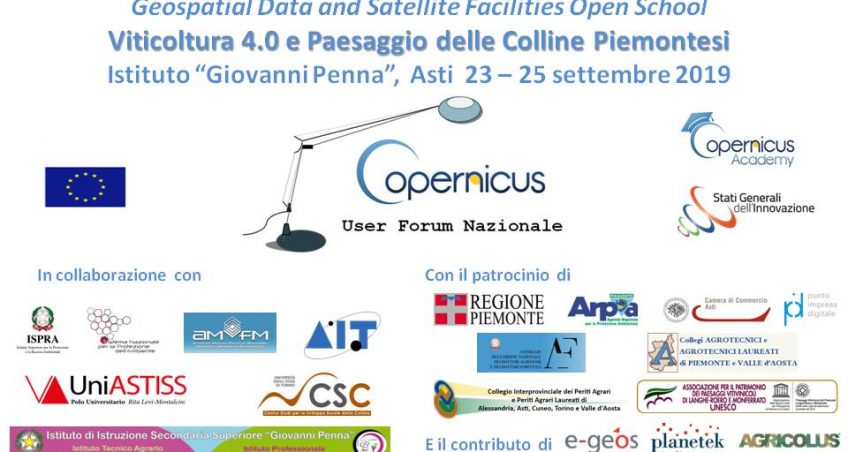 Geospatial Data and Satellite Facilities Open School “Viticoltura 4.0 e Paesaggio delle Colline Piemontesi”